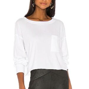 We the free Women’s White Long-Sleeve Pocket Top